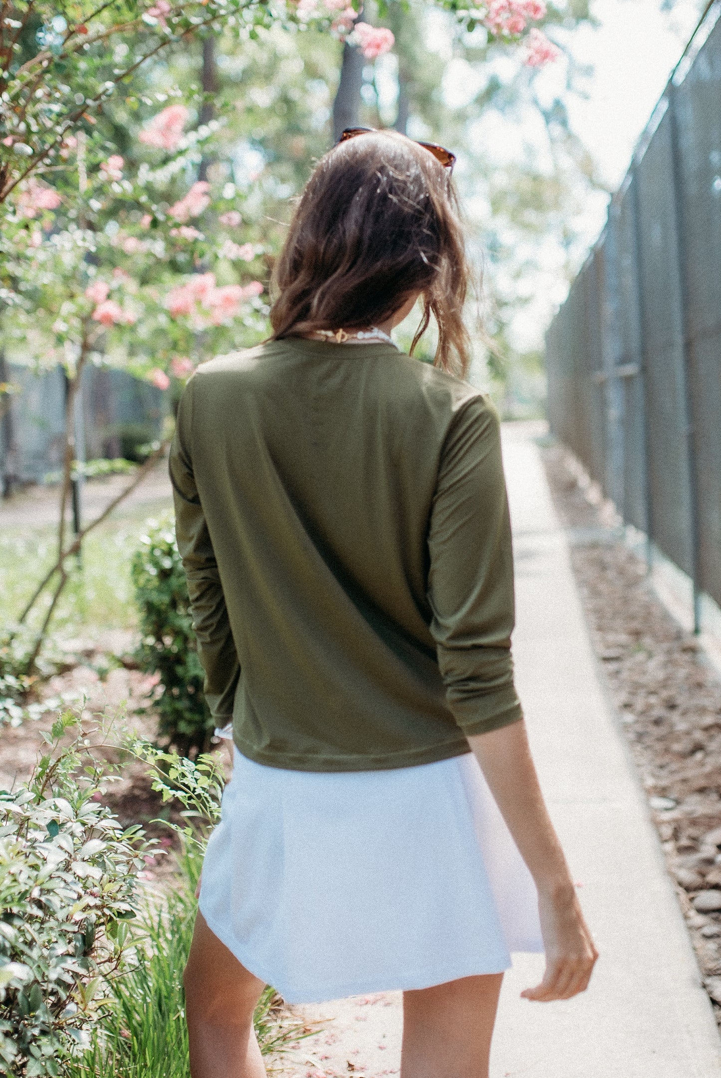 The Perfect Crop Shirt - Olive Green