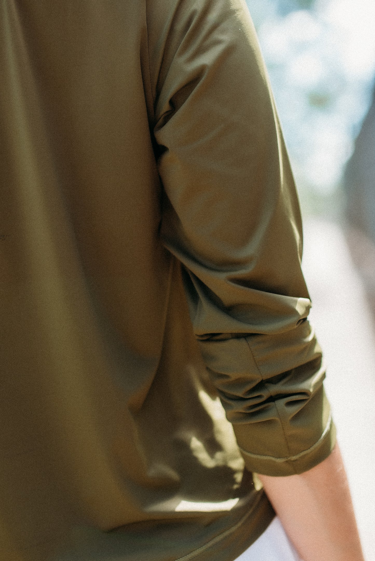 The Perfect Crop Shirt - Olive Green