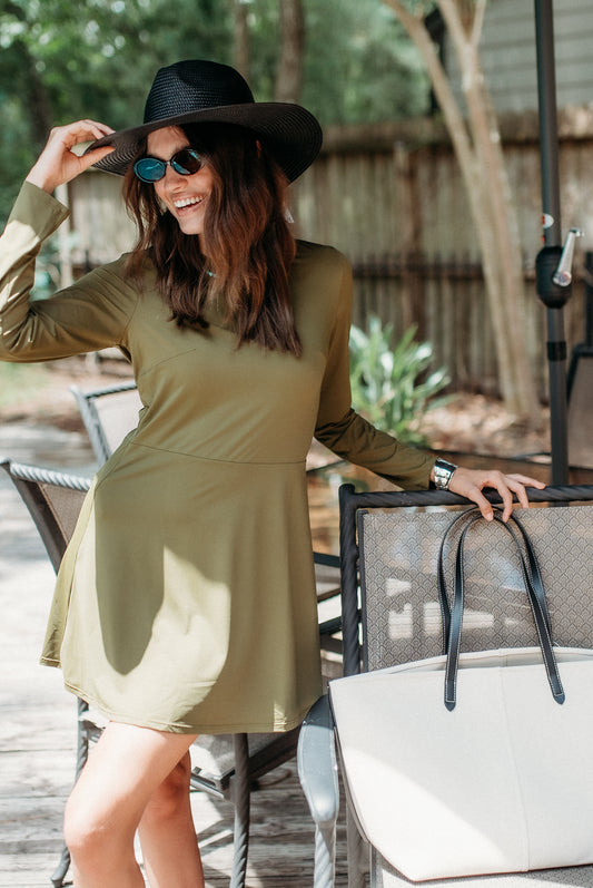 The Essential Dress - Olive Green