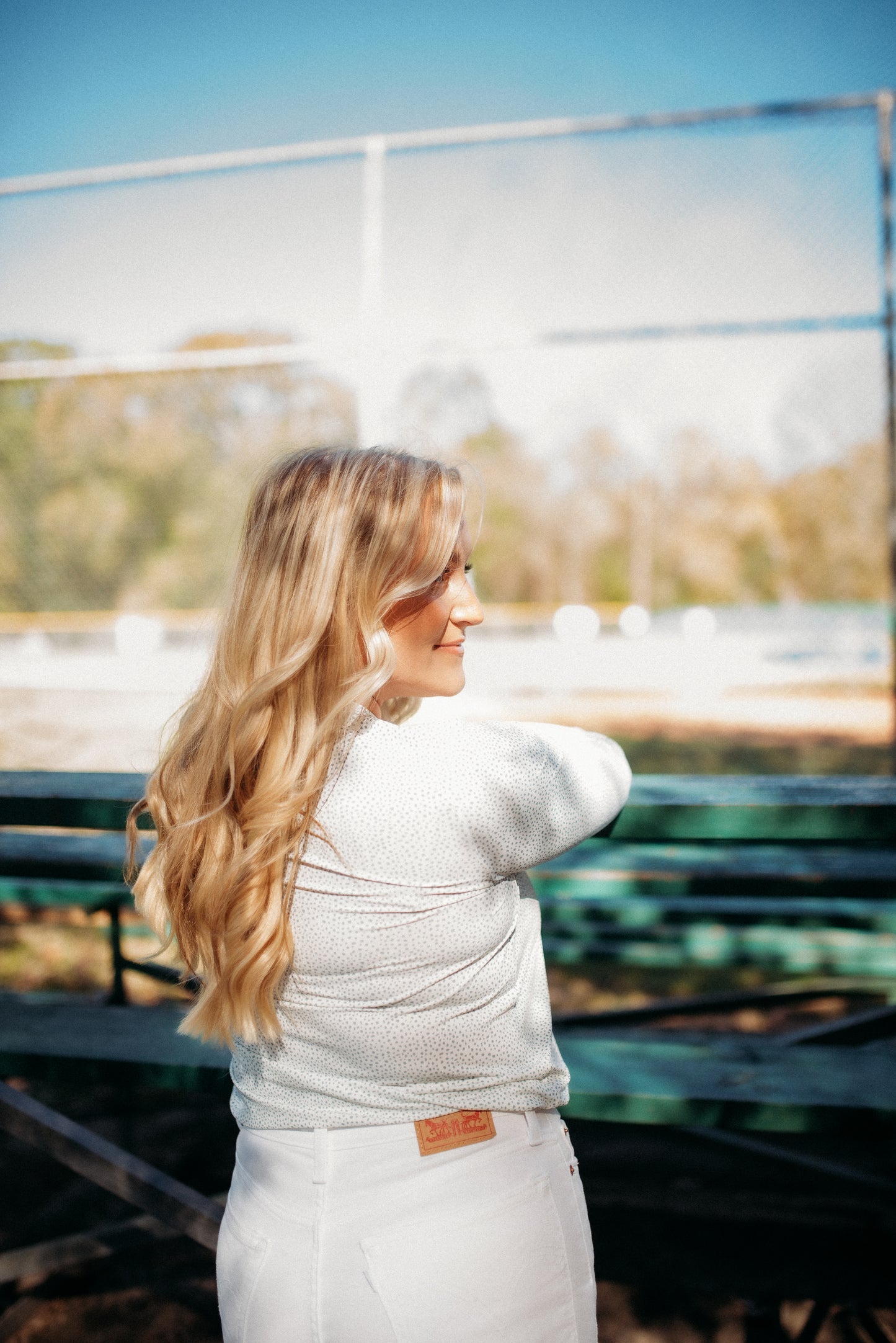 The Perfect Crop Shirt - Muted Blue Pebble